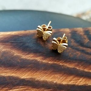 Stainless Steel Butterfly Stud Earrings